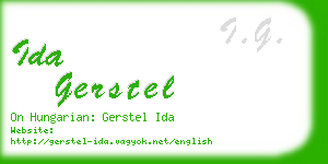 ida gerstel business card